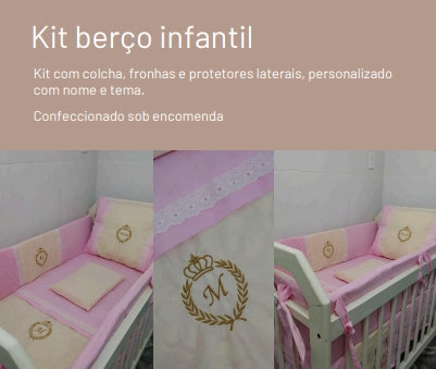 Kit berço infantil personalizado